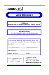 Felix Storch CM421BL PLUS Series Use & Care Manual