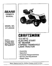 Craftsman 917.255430 Owner's Manual