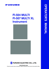 Furuno Multi Instrument FI-504 Operator's Manual