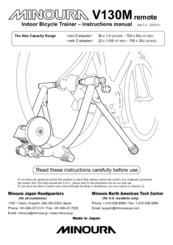 Minoura V130M Instruction Manual