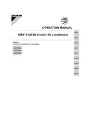 Daikin fxzq50mve Operation Manual
