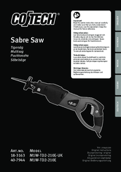 CO/Tech M1W-TD2-210E Original Instructions Manual