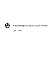 HP EliteDisplay S230tm User Manual