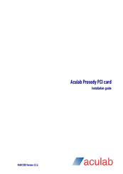 aculab Prosody Installation Manual