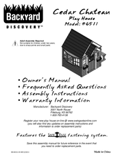 Backyard Discovery Cedar Chateau 6511 Owner's Manual