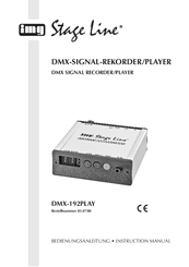 Stageline DMX-192PLAY Instruction Manual