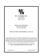Byan 500A series Installation And Technical Manual
