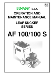 Benassi AF 100 S Operation And Maintenance Manual