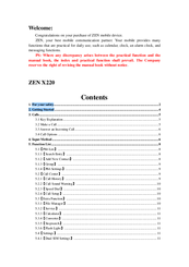 ZEN X220 User Manual