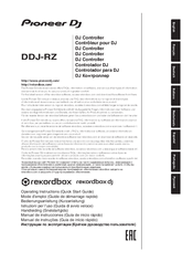 Pioneer DDJ-RZ Operating Instructions Manual