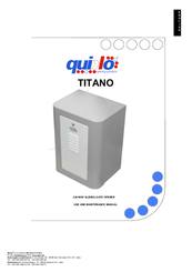 quiko Titano QK-T4000 Use And Maintenance Manual