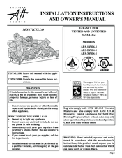 American Hearth MONTICELLO ALS-18MN-1 Installation Instructions Manual