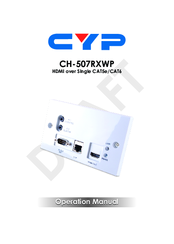 CYP CH-507RXWP Operation Manual