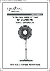 StarMax STFFS40-8JAF Owner's Manual
