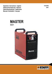 Kemppi master 5001 Operation Instructions Manual