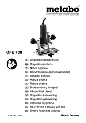 Metabo OFE 738 Original Instructions Manual