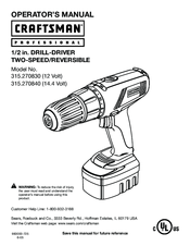 Crafstman 315.270830 Operator's Manual