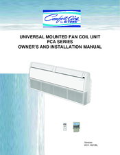 Comfort-Aire FCA SEries Owners And Installation Manual