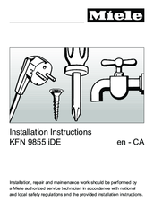 Miele KFN 9855 iDE Installation Instructions Manual