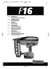 Powers Fasteners F16 Operating Instructions Manual