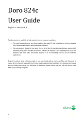 Doro 824c User Manual