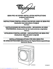 Whirlpool 3LCED9100 Installation Instructions Manual