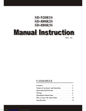 Falcon SD-980DRT Manual Instruction