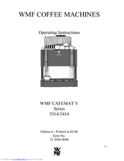 WMF CAFEMAT V 3414 series Operating Instructions Manual