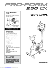ICON pro-form 250 cx User Manual