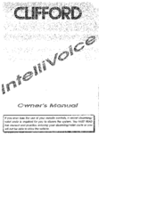 Clifford intellivoice Owner's Manual