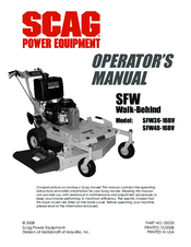 SCAC SFW48-16BV Operator's Manual