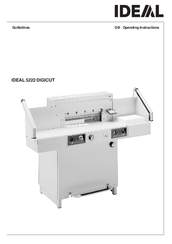 Ideal 5222 Digicut Operating Instructions Manual