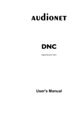 Audionet DNC User Manual