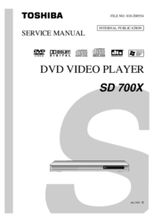 Toshiba SD 700X Service Manual