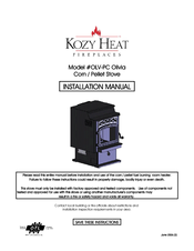 kozy heat OLV-PC OLIVIA Installation Manual