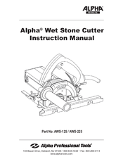 Alpha AWS-225 Instruction Manual