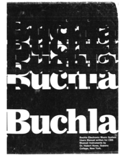 CBS Musical Instruments buchla 100 series User Manual