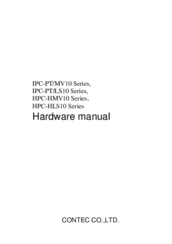 Contec IPC-PT/MV10 Series Hardware Manual