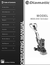 Diamatic BGS-250 Operating Manual
