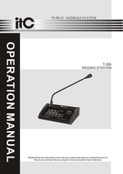ITC T-328 Operation Manual