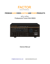 Factor Electronics VT-4 Owner's Manual