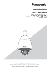 Panasonic WV-CW594A Installation Manual