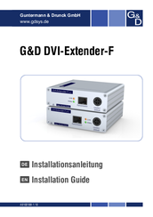 Guntermann & Drunck DVI-Extender-F Installation Manual