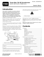 Toro PowerMax 726 OE Operator's Manual