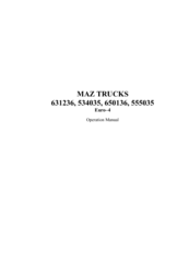 MAZ 631236 Operation Manual