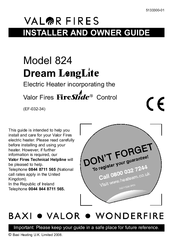 Valor Fires 824 Blenheim Longlite Installer And Owner Manual