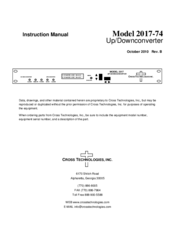 Cross 2017-74 Instruction Manual