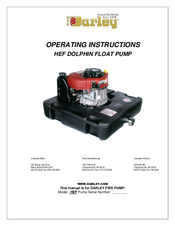 DARLEY HEF Operating Instructions Manual