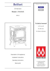 FRANCO BELGE Belfort 174 05 05 Technical Manual