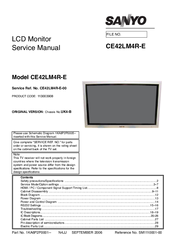 Sanyo CE42LM4R-E Service Manual